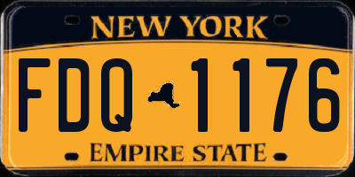 NY license plate FDQ1176