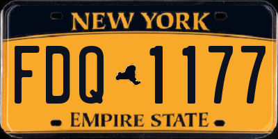 NY license plate FDQ1177