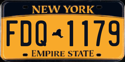 NY license plate FDQ1179
