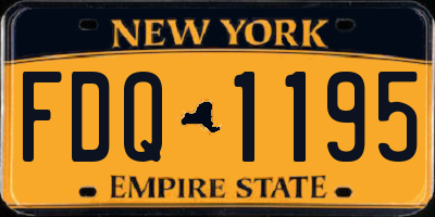 NY license plate FDQ1195