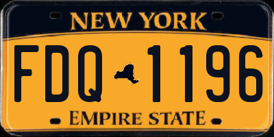 NY license plate FDQ1196