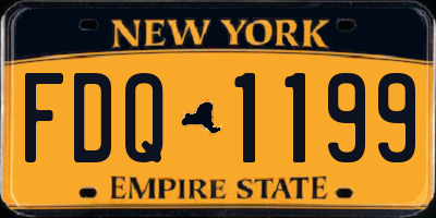 NY license plate FDQ1199
