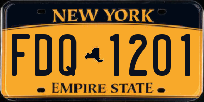 NY license plate FDQ1201