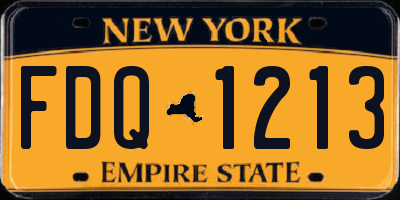 NY license plate FDQ1213