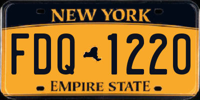 NY license plate FDQ1220