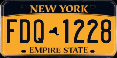 NY license plate FDQ1228