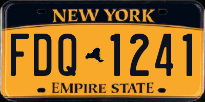 NY license plate FDQ1241