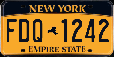 NY license plate FDQ1242