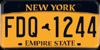 NY license plate FDQ1244