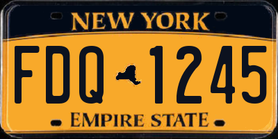NY license plate FDQ1245