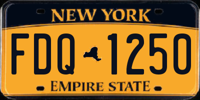 NY license plate FDQ1250