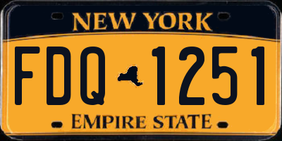 NY license plate FDQ1251