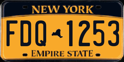 NY license plate FDQ1253