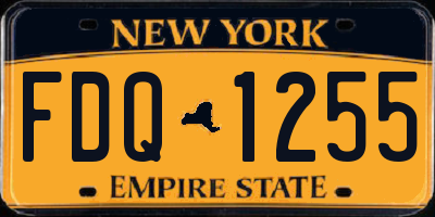 NY license plate FDQ1255