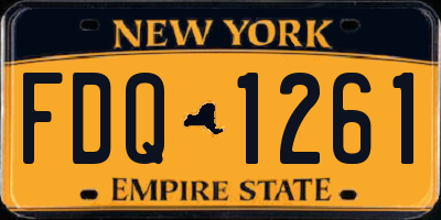 NY license plate FDQ1261