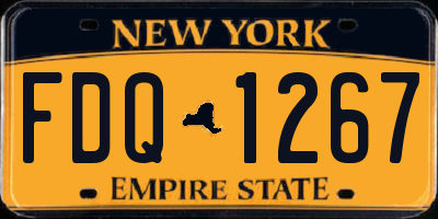 NY license plate FDQ1267