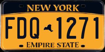 NY license plate FDQ1271