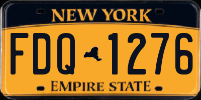 NY license plate FDQ1276