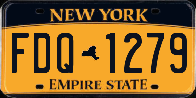 NY license plate FDQ1279