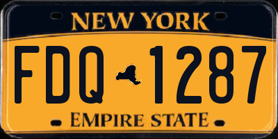 NY license plate FDQ1287