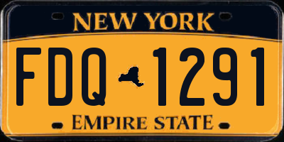 NY license plate FDQ1291