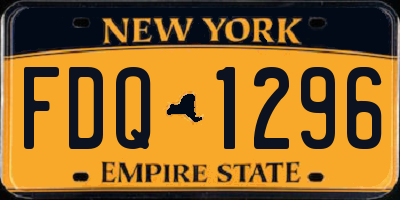 NY license plate FDQ1296