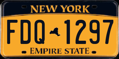 NY license plate FDQ1297