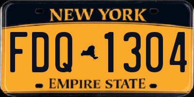 NY license plate FDQ1304