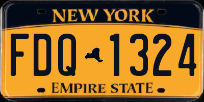 NY license plate FDQ1324
