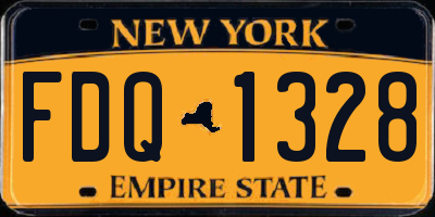NY license plate FDQ1328
