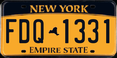 NY license plate FDQ1331