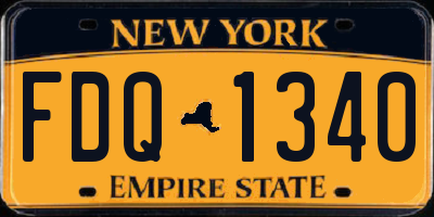 NY license plate FDQ1340