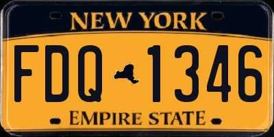 NY license plate FDQ1346