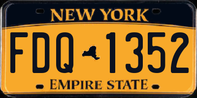 NY license plate FDQ1352