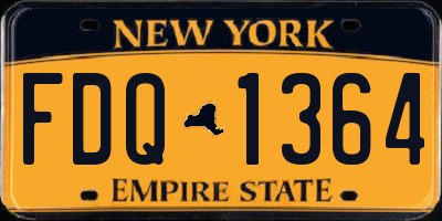 NY license plate FDQ1364