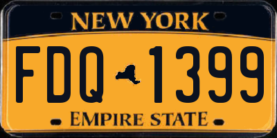 NY license plate FDQ1399