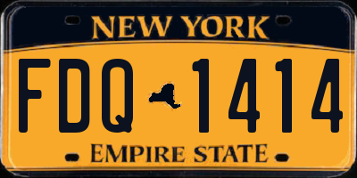 NY license plate FDQ1414