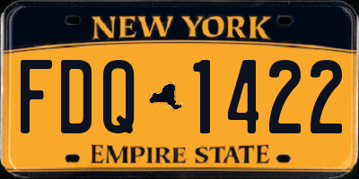NY license plate FDQ1422