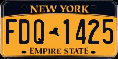 NY license plate FDQ1425