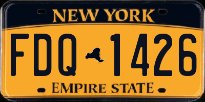 NY license plate FDQ1426