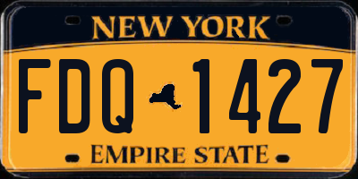 NY license plate FDQ1427