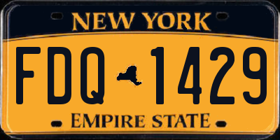 NY license plate FDQ1429