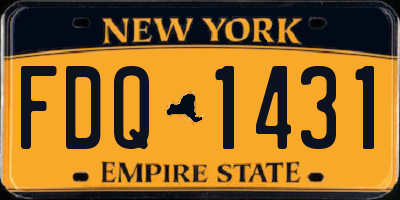 NY license plate FDQ1431