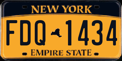 NY license plate FDQ1434