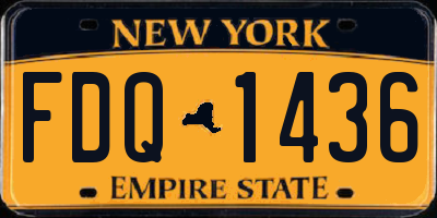 NY license plate FDQ1436