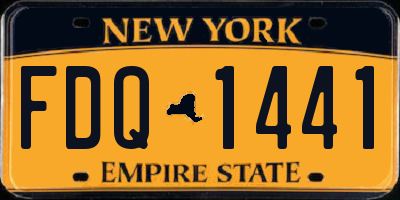 NY license plate FDQ1441