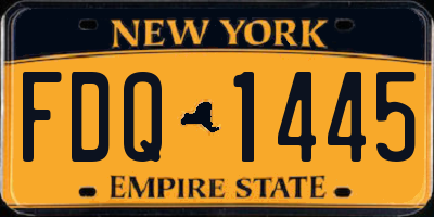 NY license plate FDQ1445