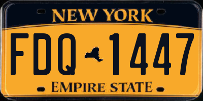 NY license plate FDQ1447