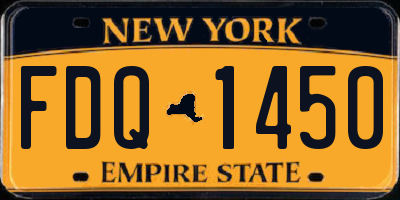 NY license plate FDQ1450