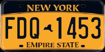 NY license plate FDQ1453